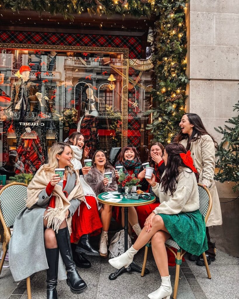 group of females at ralphs coffee christmas in London