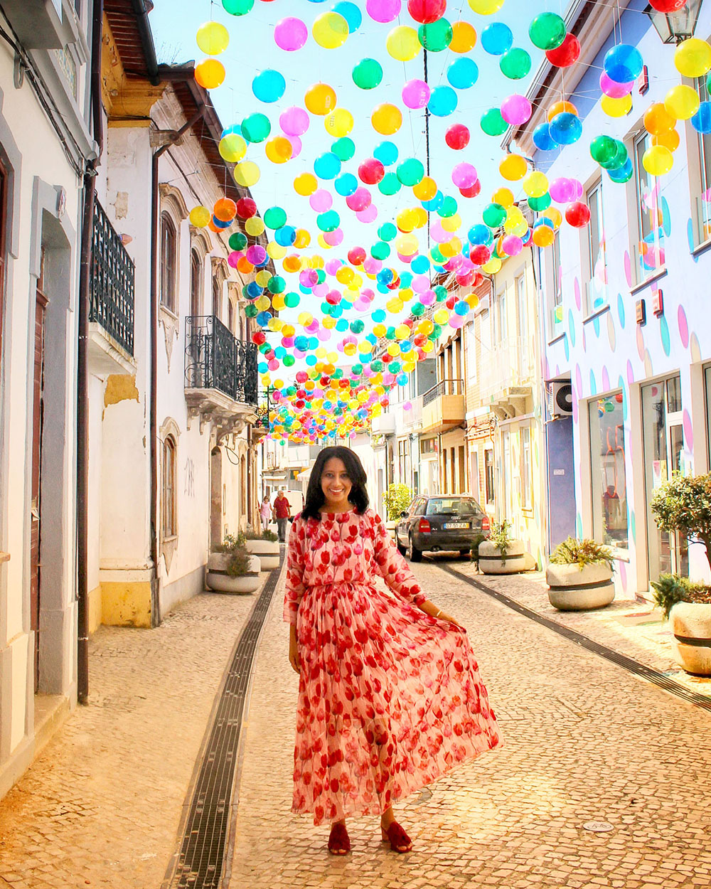 The Colorful Umbrella Street in Agueda, Portugal jou jou travels