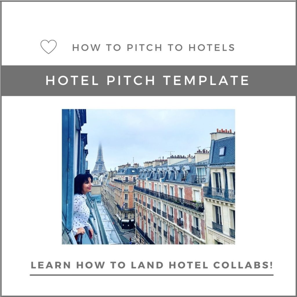 hotel pitch template for influencers