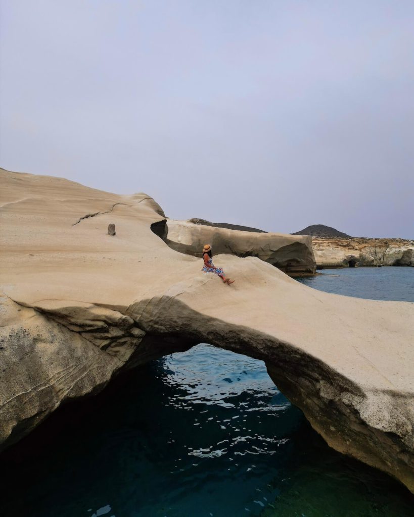 Sarakiniko instagram photo point in milos