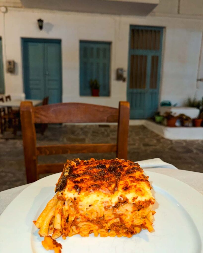 Pastitsio at kali Kardia on kimolos island