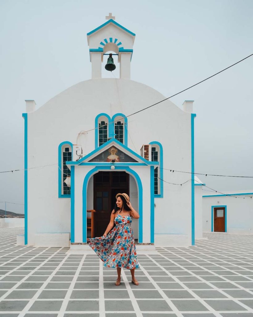 church in pollonia milos greece