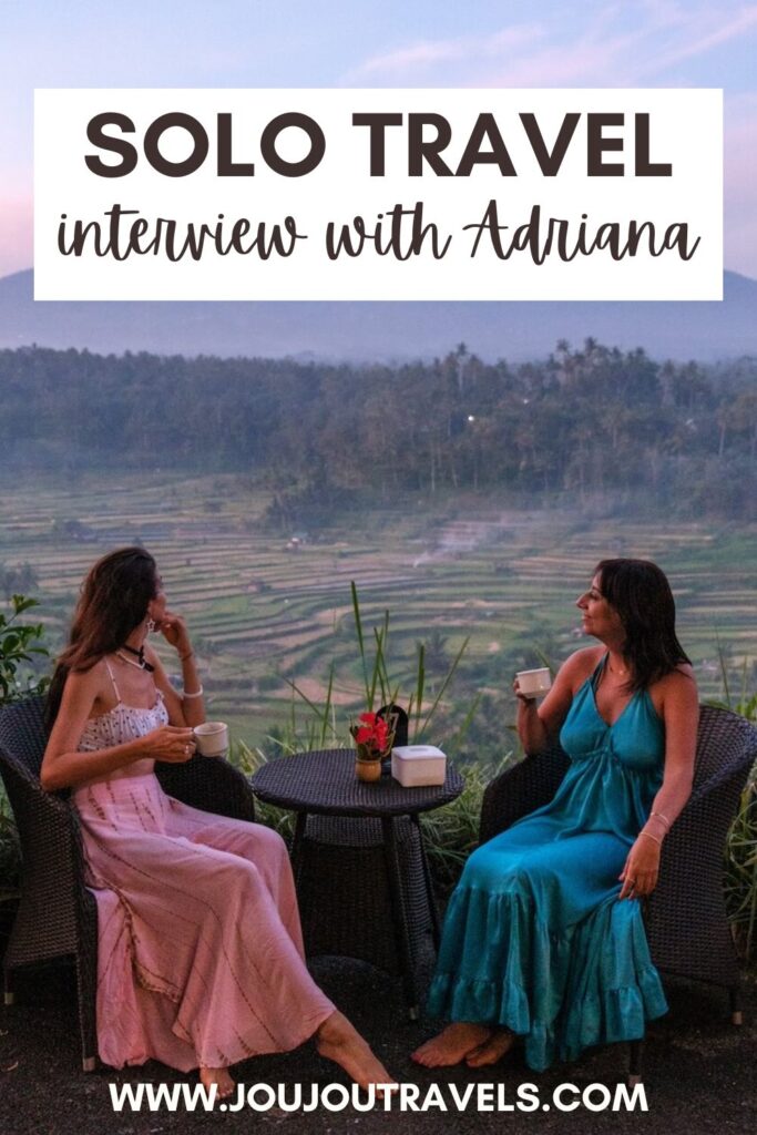 solo travel interveiw with adriana