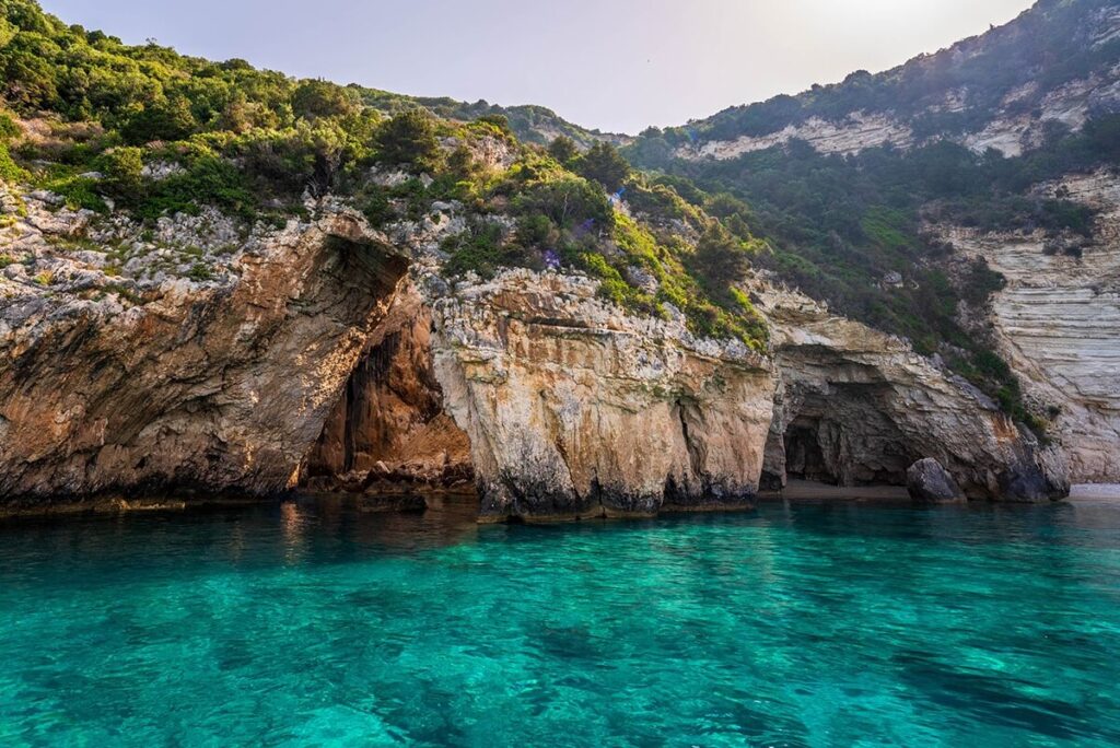 paxos greece blue caves quiet greek islands