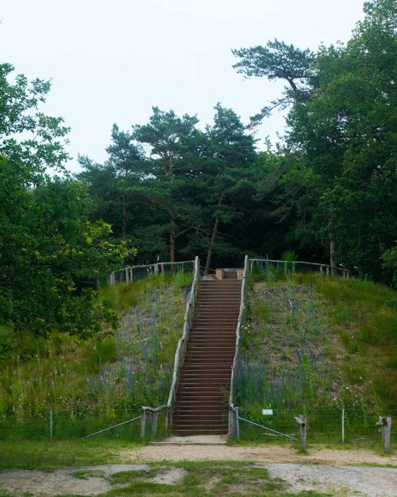 stairs leading up to Tafelberg a viewing point in Huizen