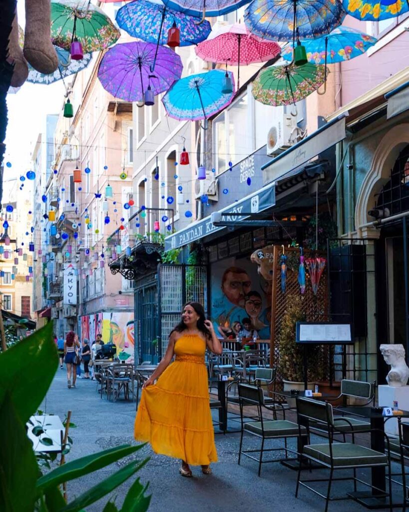 Karaköy Umbrella Street on Hoca Tahsin Street