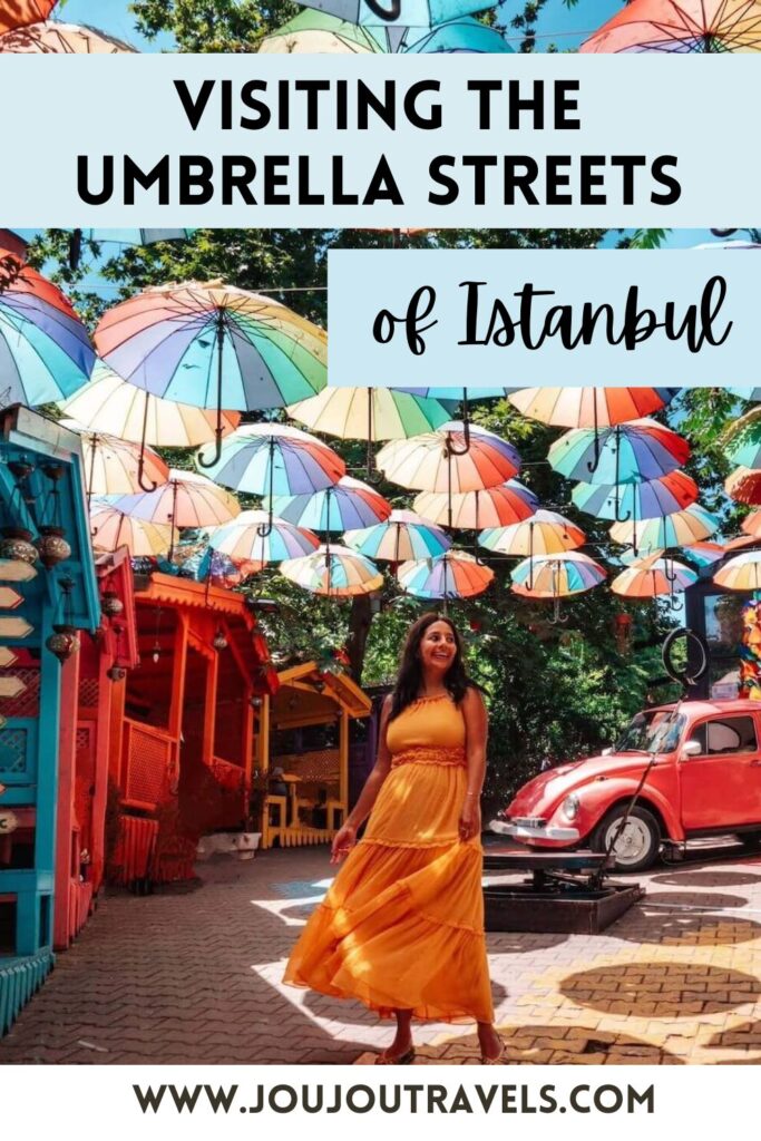 visiting the umbrella streets of Istanbul turkey