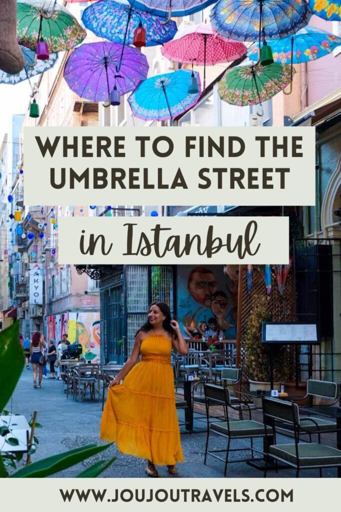 where to find the umbrella street in Istanbul Turkey