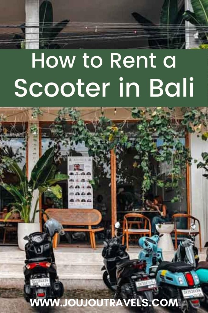 how to rent a scooter in Bali
