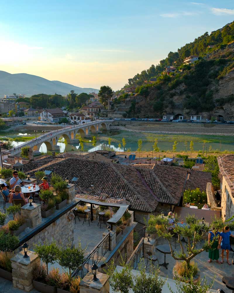 view of gorica bridge in berat at Tradita E Beratit 