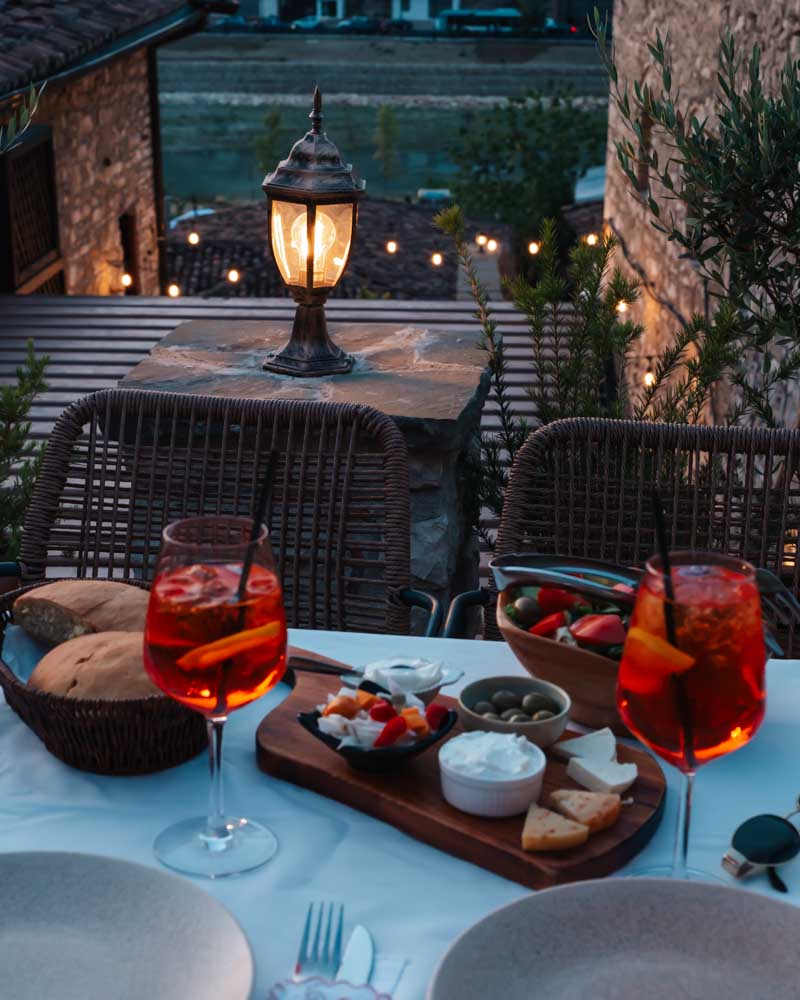 best sunset dinner Tradita E Beratit berat