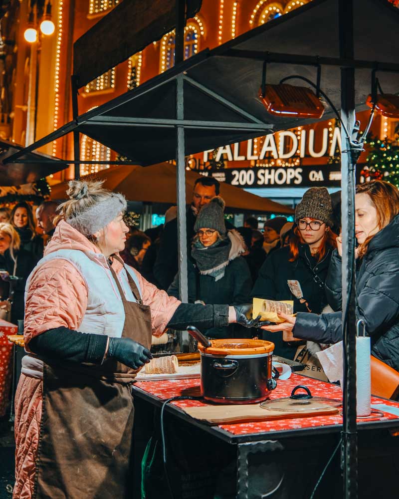 christmas market food prague