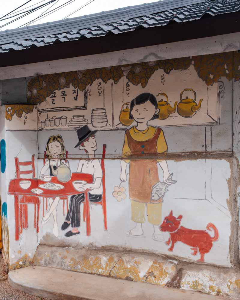 artwork murals colorful village suwon
