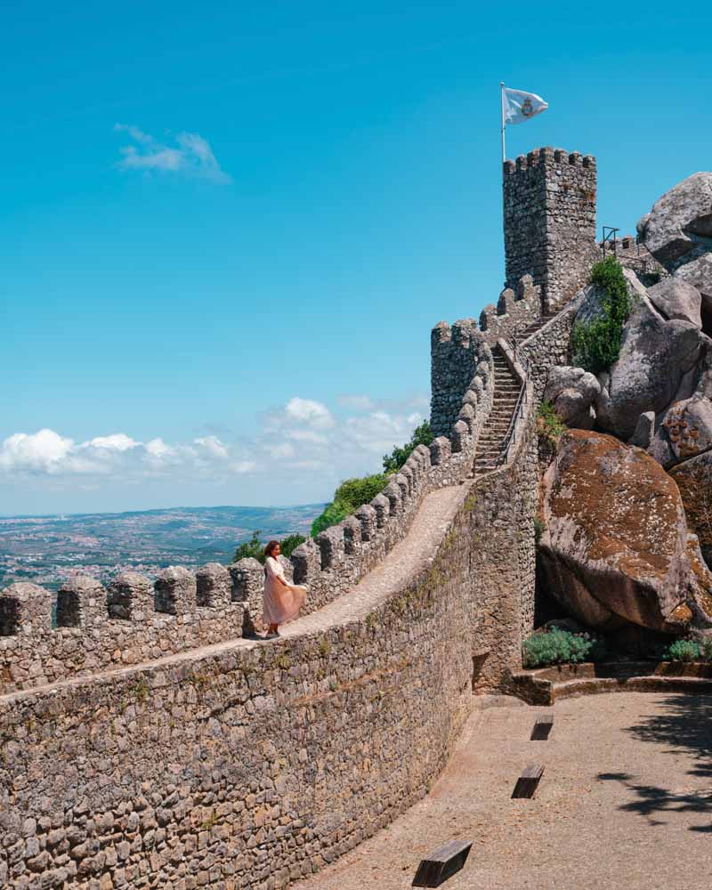 The Moorish Castle walls in Sintra